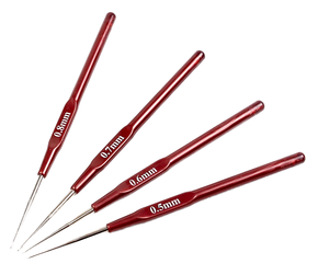 Ensemble d'aiguilles à crochet en dentelle fine marron de haute qualité, plusieurs tailles, pour outils d'extension de cheveux AliLeader - Product Image 4