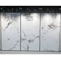 Dalles de grande taille 1200x2400x6mm 9-10mm pour comptoir de cuisine, carrelage en porcelaine blanc Carrara grand format