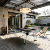 Table de billard en verre de 9 pieds, table de billard professionnelle personnalisée, design moderne transparent, table de billard de luxe pour la maison