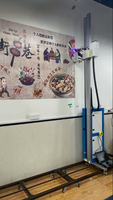 Printer dinding dua dalam satu 3D latar belakang Inkjet Cmykw Rendering langsung ke Mural tanpa batas portabel