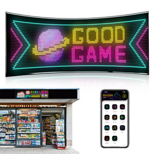 Panel LED flexible de matriz de alta calidad de 32*128 píxeles a todo color de 63*20 cm para escaparates de tiendas minoristas, centros comerciales y ventanas de automóviles. - Product Image 5