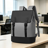 Nueva Mochila de Viaje para Hombre, Impermeable, de Cuero PU, para Computadora, Casual, Moderna, para Estudiantes, al por Mayor