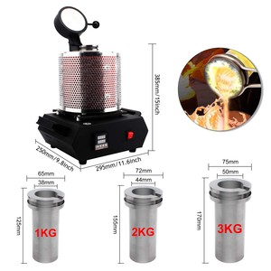 Kit de horno de fusión de resistencia a la temperatura pequeña para fusión de acero, hierro y metal Temperatura ajustable - Product Image 3