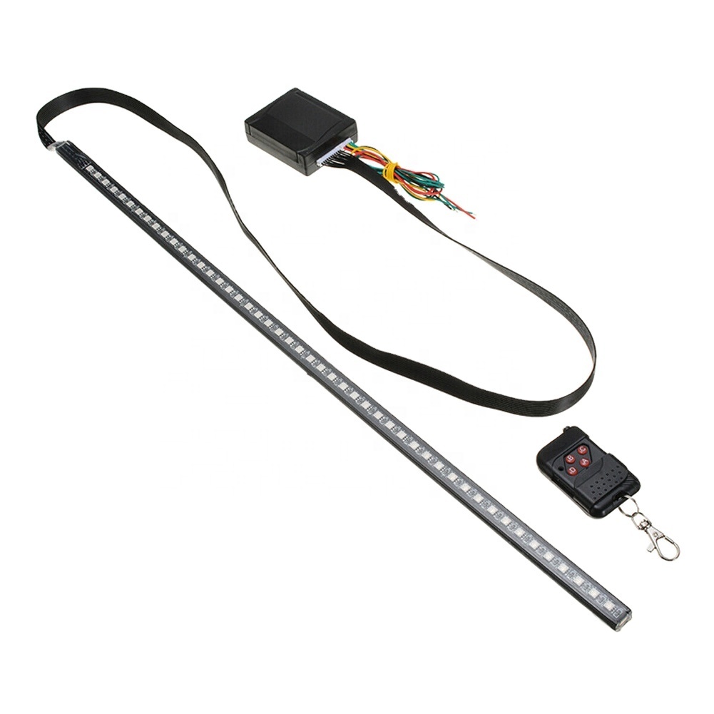 1/2x 48LED RGB Knight Rider Scanner Flash Car Strobe 7 Color Light Kit Strip 22