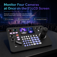 Contrôleur de clavier pour caméra PTZ 4K, panneau de contrôle pour prévisualisation quadruple en direct, accessoire de production vidéo