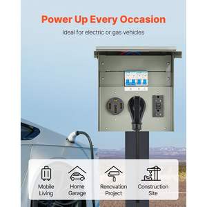 DB Temporary Power RV Panneau électrique 20 30 50 Amp Boîte de sortie pour systèmes RV - Product Image 2