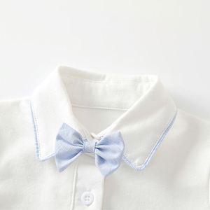 Conjuntos de Ropa Formal de 2 Piezas para Bebés Niños de Verano de 0 a 3 Años, 100% Algodón, Ropa Infantil de Lujo de Guangzhou - Product Image 4