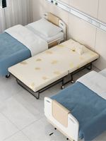 Lit pliant portable en métal pour adulte, lit simple inclinable facile à plier pour la maison, le camping, l'hôpital ou le bureau