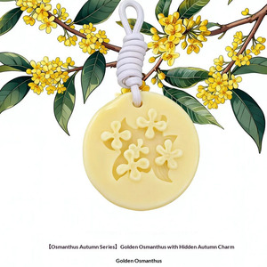 Cera aromática vegetal en rodajas con aroma a osmanthus, colgante artístico con fragancia en relieve, aroma duradero, accesorios de regalo para armario - Product Image 2