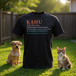Camiseta Kahu Definition negra unisex para amantes de las mascotas, camiseta para papá de perros y gatos - Product Image 3