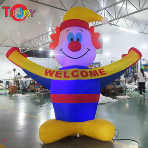 3m de altura gigante inflable bienvenida Joker dibujos animados <span class=keywords><strong>con</strong></span> luz LED colorido globo de payaso para eventos de publicidad al aire libre - Product Image 1