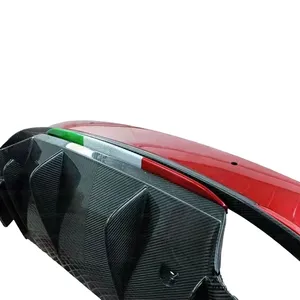 Para <span class=keywords><strong>Alfa</strong></span> Romeo <span class=keywords><strong>Giulia</strong></span>, Moldura Trasera de Fibra de Carbono Seca Estilo Trébol de Cuatro Hojas, Decoración de Difusor Trasero - Product Image 3