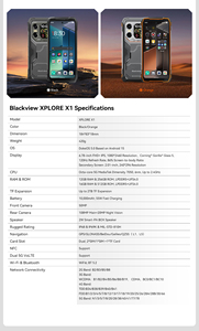 Smartphone robuste Blackview XPLORE 1x1, 10000 mAh, 12+256 Go, vision nocturne, Dimensity 7050, Android 15, écran LCD 120 Hz, appareil photo principal 108 MP - Product Image 6