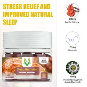 Best Selling Functional Mushroom Sleep Gummies Enhance Natural Sleep Reduced Stress Dietary Supplemnt for Relaxation - Product Image 6