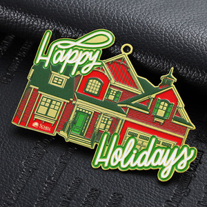 Marcapáginas de Metal Personalizado OEM, Artesanía en Metal, Marcapáginas con Logotipo UV Pintado, Felices Fiestas - Product Image 4