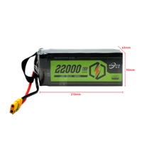 Аккумулятор LiPo 22.2В 6S 22000мАч 10000мАч 25C для БПЛА, дронов, сельскохозяйственных дронов, самолетов и вертолетов
