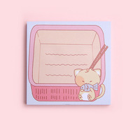 Bloc de notas autoadhesivo estilo gato bonito personalizado al por mayor, cuaderno con mensajes adhesivos de papel para estudiantes