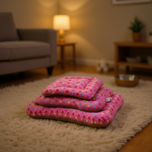 Cuccia per Cani Yommy con Stelle Rosa 47x36cm 57x46cm 70x56cm 86x69cm, Morbido Cuscino per Animali Domestici - Product Image 3