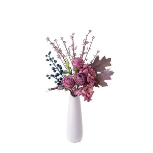 Bouquet de roses artificielles en fleurs de cerisier, en tissu tissé plastique, pour décoration de mariage et de maison CF01224B - Product Image 3