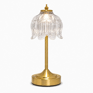 Lámpara Nocturna LED de Cristal, Luz Blanca Cálida, Botón Manual, Recargable por USB, Moderna, 2700K, Ra90, 25000 Horas, Diseño de Tulipán, para Uso Doméstico - Product Image 6