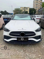 Lèvre avant de voiture en fibre de carbone style B pour Mercedes Benz Classe C W206 S206 C200 C43 AMG – Amélioration du pare-chocs avant de voiture B