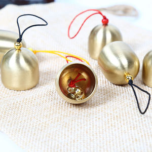 Campanas de viento de cobre puro y aleación de templo y accesorios con martillo de campana antirrobo DIY Metal Navidad campanas doradas - Product Image 1