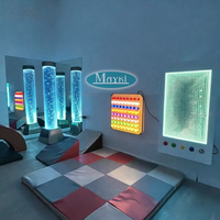 Expérience multisensorielle apaisante, panneau lumineux à effet miroir infini, tunnel lumineux 3D, équipement de traitement sensoriel à changement de couleur visuelle