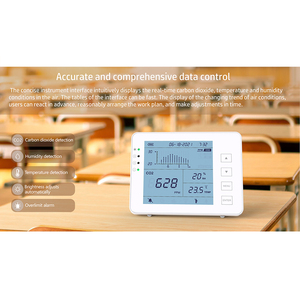 <span class=keywords><strong>Medidor</strong></span> de Calidad del Aire Avanzado, Monitor de Dióxido de Carbono/<span class=keywords><strong>CO2</strong></span> para Hogares e Interiores, Monitor de <span class=keywords><strong>CO2</strong></span> de Escritorio y Montaje en Pared - Product Image 6