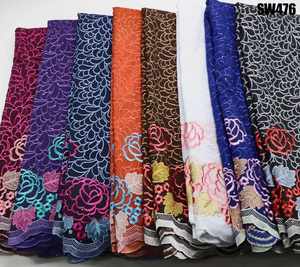 Supoo-tela de encaje árabe musulmán de Oriente Medio, tejido de encaje 100% algodón Dubái en tela de encaje suizo, tela de encaje de Catar, Abaya para Bata - Product Image 2