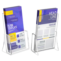 Porte-brochures en acrylique transparent, support de documents en acrylique transparent, support de table pour prospectus, support de comptoir pour livrets, porte-flyers