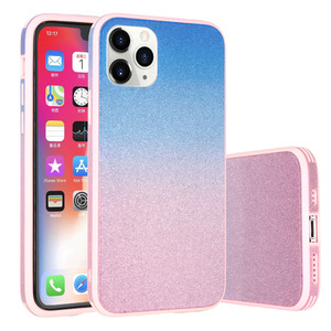 Venta caliente de lujo de moda Bling Glitter glass 3 en 1 caja del teléfono del color del gradiente para iPhone11 - Product Image 4