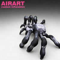 Poule noire gonflable sur le thème de l'horreur, araignée décorative personnalisée pour Halloween, insecte grimpeur pour décoration.