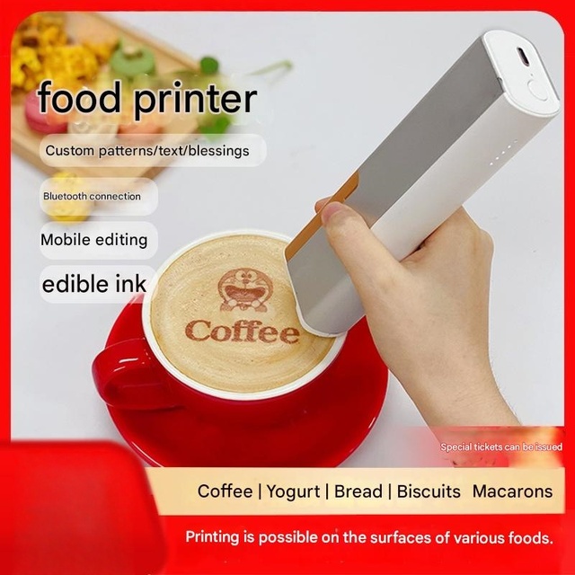 Professional Handheld Edible Inkjet Printer XP600 Head for Custom Egg Cake Toppers Bill Full-Automatic Android Control (New)