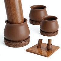 Patins de protection antidérapants en feutre marron pour pieds de meubles, chaises, canapés et tables, pour sols en bois