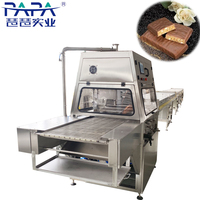 Nouvelle grande machine industrielle entièrement automatique de glaçage au chocolat, contrôle PLC, en acier inoxydable, pour la production de barres, de noix et de snacks
