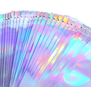 hologram zipper bag resealable Smell Proof aluminum foil mylar plastic bags