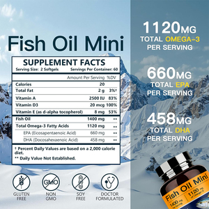 OEM/ODM VENTE CHAUDE Huile de poisson Oméga-3 haute puissance pour soutenir la santé cérébrale et la fonction cognitive, mini gélules, prix usine - Product Image 6