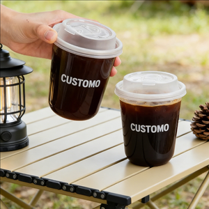 Vasos de Café Desechables Personalizables de PP de Pared Simple de 9 oz y 90 mm para Latte Helado - Product Image 4