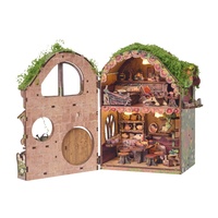 Kit de montage miniature DIY IIE CREATE à l'échelle 1:24, éco-responsable, en bois, avec éclairage LED, modèle créatif de construction artisanale