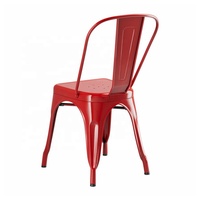 Chaises en métal pour restaurant en gros-Ensemble de salle à manger industriel vintage abordable et empilable