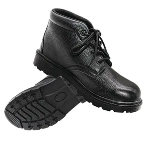 热销高品质经典设计全真皮男鞋日常黑色定制系带皮靴