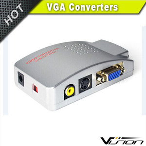 Convertisseur PC VGA vers TV BOX Adaptateur S-Vidéo Convertir VGA en vidéo/vidéo composite avec câble <span class=keywords><strong>audio</strong></span> et câble <span class=keywords><strong>audio</strong></span> 3.5MM vers <span class=keywords><strong>RCA</strong></span> - Product Image 5