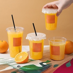 Gobelets en plastique PET haute transparence avec couvercles, gobelets Boba personnalisés pour les franchisees de salons de thé à bulles - Product Image 4