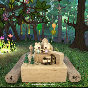 Caja de Música de Madera con Manivela, Creativa, Popular, Práctica, Regalo de <span class=keywords><strong>Cumpleaños</strong></span> para Niños, Juguete Musical Personalizado, Giratorio, Ecológico - Product Image 3