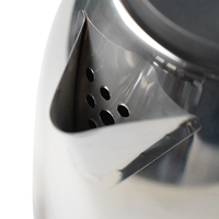 Bouilloire électrique en acier inoxydable avec arrêt automatique et protection contre l'ébullition à sec, 1,8 L, 1000 W, avec lumière LED pour usage domestique