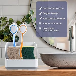 Sponge <strong>Kitchen</strong> <strong>Plastic</strong> Draining Rack Dish Self Draining Sink Storage Rack <strong>Kitchen</strong> Organizer <strong>Stands</strong> <strong>Utensils</strong> Rack - Product Image 5