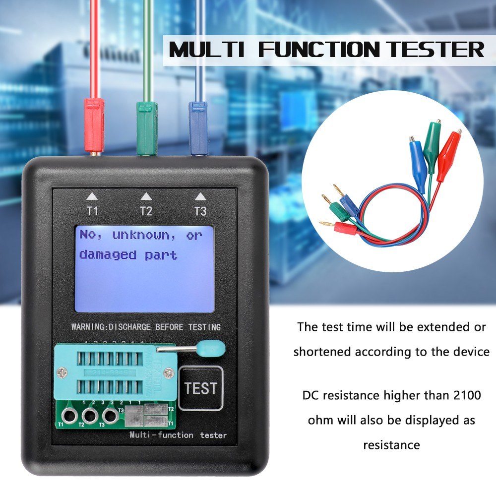 M328 Diode Triode Condensateur Résistance Transistor Testeur ESR Mètre Testeur Multifonction avec Carte de Test