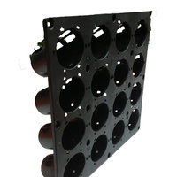 Panneau mural vertical pour jardin domestique, pot de plantation en herbe, pots noirs écologiques biodégradables légers et durables en plastique