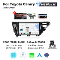 MEKEDE M6 3D Android voiture QLED écran 2000*1200 résolution 360 caméra pour Toyota Camry 2017-2020 BT DVR ventilateur de refroidissement