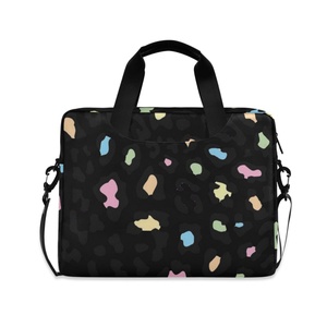Big Capacity <b>Laptop</b> <b>Bag</b> Customized Logo <b>Laptop</b> <b>Bag</b> for Daily Use Black Leopard Print Computer <b>Bag</b> - Product Image 1